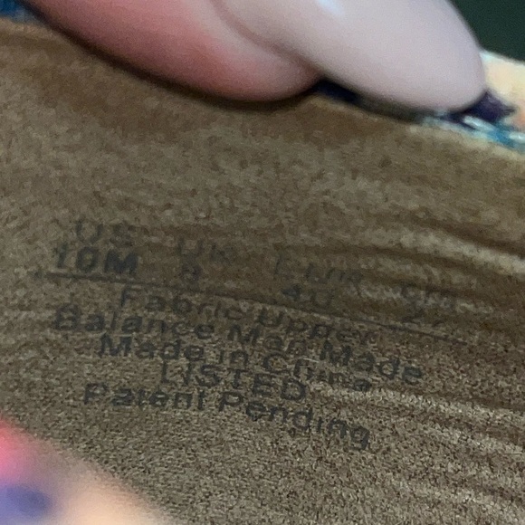 Life Stride Pink White Blue Floral Watercolor Cork Wedge Slip On High Heels 10M - Picture 14 of 14